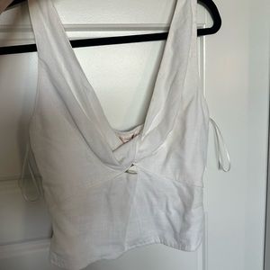 NWT White Linen Crop Top from Francesca’s
